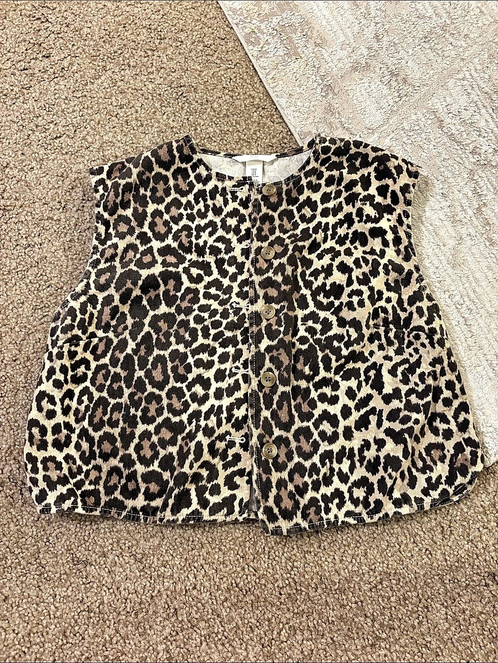 H&M Tailored Waistcoat Leopard Print Vest